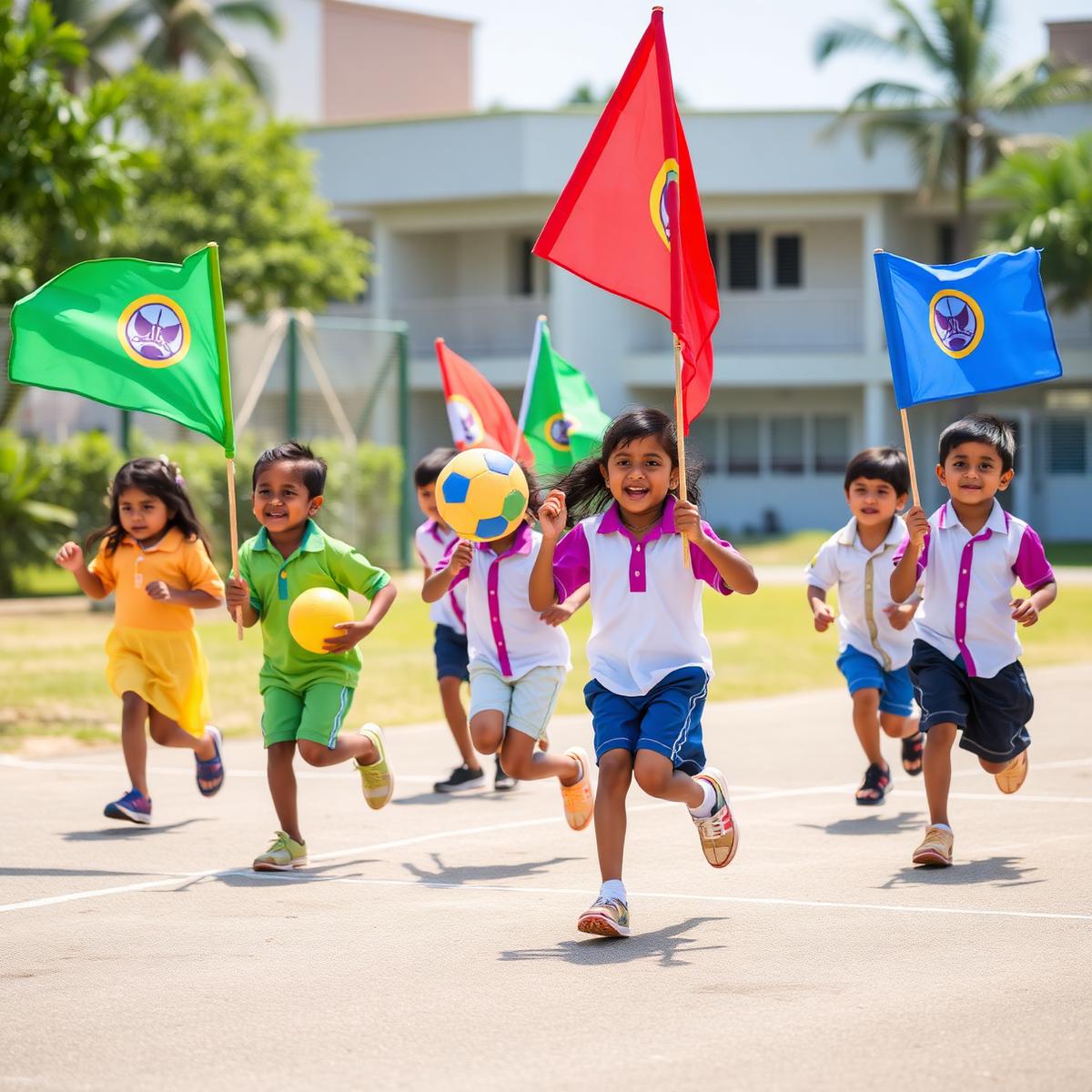 Children on sports day